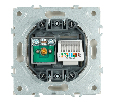 Розетка TV + компьютерная RJ-45 (механизм), STEKKER, серия Эмили, RST00-5106-08, кашемир, soft touch