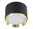 Светильник потолочный Feron Barrel DUET HL459 12W, 230V,GX53, черный + золото IP20