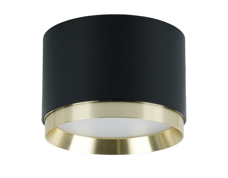 Светильник потолочный Feron Barrel DUET HL459 12W, 230V,GX53, черный + золото IP20
