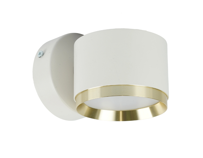 Светильник  настенный Feron HL4598  Barrel DUET 12W, 230V,GX53, белый + золото IP20