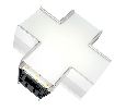 Светильник коннектор Feron AL4036X 6W 660Lm 3000К-4000К-6400K, X-образный, с ручным переключением режимов, серебро, 160*160*70мм возмож. соедин. в линию,серия RetailRay