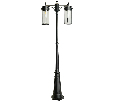 Светильник садово-парковый Feron PL788 столб 2*40W 220-240V E27, черный
