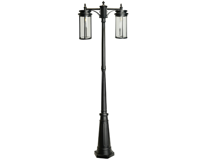 Светильник садово-парковый Feron PL788 столб 2*40W 220-240V E27, черный