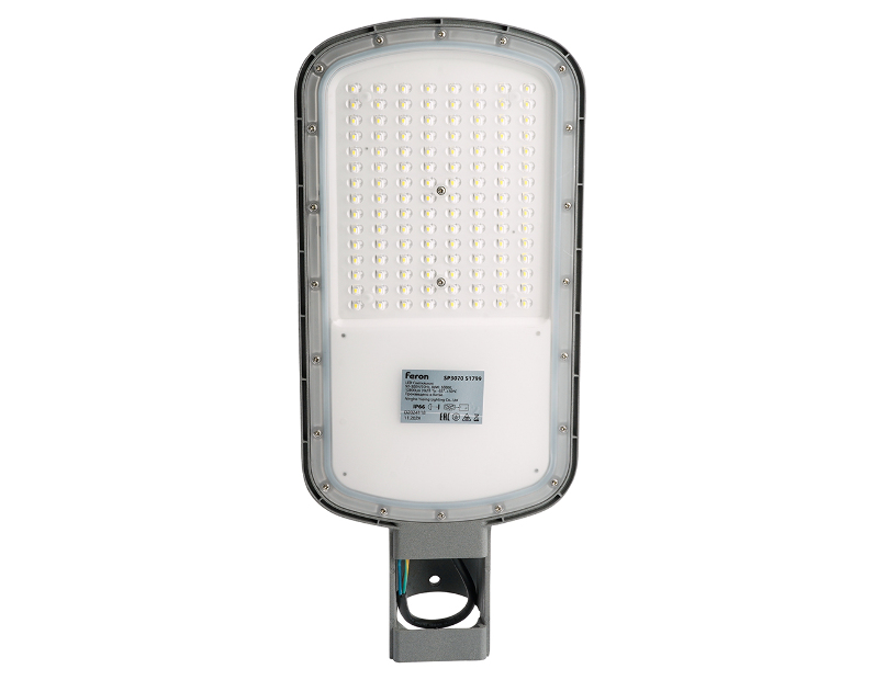 Светодиодный уличный консольный светильник Feron SP3070 80W 5000K AC90-300V, серый