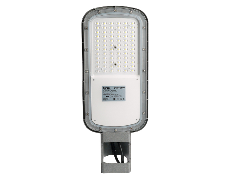 Светодиодный уличный консольный светильник Feron SP3070 50W 5000K AC90-300V, серый