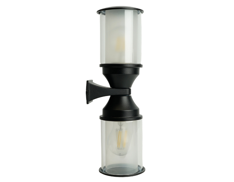 Светильник садово-парковый Feron DH1402, на стену, 2*E27 220-240V, черный