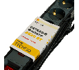 Сетевой фильтр 3-местный с/з STEKKER 3x1мм2, 3 м, 250В, 16А, серия Techno, HM22-31-03, черный