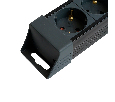 Сетевой фильтр 4-местный с/з STEKKER 3x1мм2, 3 м, 250В, 16А, серия Techno, HM22-41-03, черный