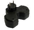 Разветвитель сетевой 3-местный с/з STEKKER ADP16-13-21, 250V,16A, ABS огнеустойчивый пластик, черный