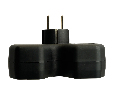 Разветвитель сетевой 3-местный с/з STEKKER ADP16-13-21, 250V,16A, ABS огнеустойчивый пластик, черный