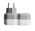 Разветвитель сетевой на 1 выход с/з STEKKER 250В, 16А, USB A+ Type C, 2,4А, PD, белый/серый, ADP16-16-20