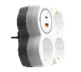 Разветвитель сетевой на 3 выхода с/з, STEKKER, 250В, 16А, USB A+Type C, 2,4А, PD, белый/серый ADP16-17-20