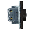 Выключатель диммирующий (механизм), STEKKER, 250В, 500W, серия Эмили, RSW10-5106-05, черный уголь, soft touch