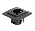 Розетка 1-местная с/з STEKKER, PST16-9016-03, 250В, 16А с USB+ type C, серия Эрна, черный