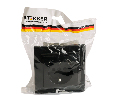 Розетка 1-местная с/з STEKKER, PST16-9016-03, 250В, 16А с USB+ type C, серия Эрна, черный