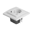 Розетка 1-местная STEKKER, PST16-9016-01, 250В, 2.1А с USB+ type C, серия Эрна, белый