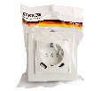 Розетка 1-местная STEKKER, PST16-9016-01, 250В, 2.1А с USB+ type C, серия Эрна, белый