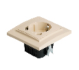 Розетка 1-местная с/з STEKKER, PST16-9016-02, 250В, 16А с USB+ type C, серия Эрна, слоновая кость