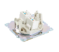 Розетка компьютерная 2-местная RJ-45 (механизм) STEKKER GLS00-7109-08, серия Катрин, золото