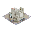 Розетка компьютерная 2-местная RJ-45 (механизм) STEKKER GLS00-7109-02, серия Катрин, шампань