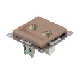 Розетка компьютерная 2-местная RJ-45 (механизм) STEKKER GLS00-7109-02, серия Катрин, шампань