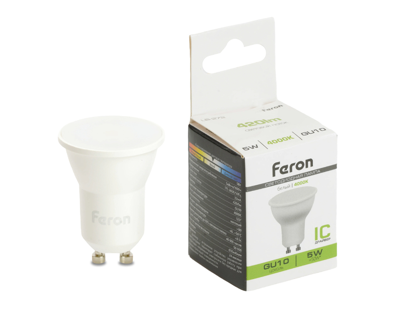 Лампа светодиодная Feron LB-272 MR11 GU10 5W 175-265V 4000K
