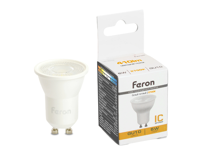 Лампа светодиодная Feron LB-272 MR11 GU10 5W 175-265V 2700K