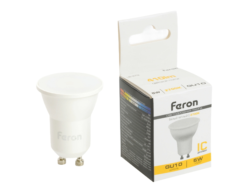 Лампа светодиодная Feron LB-272 MR11 GU10 5W 175-265V 2700K