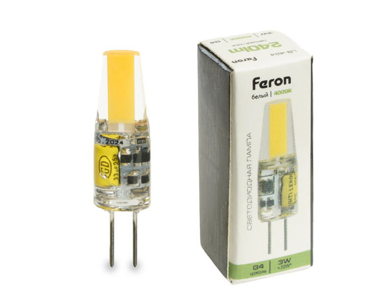 Лампа светодиодная Feron LB-424 G4 3W 12V 4000K