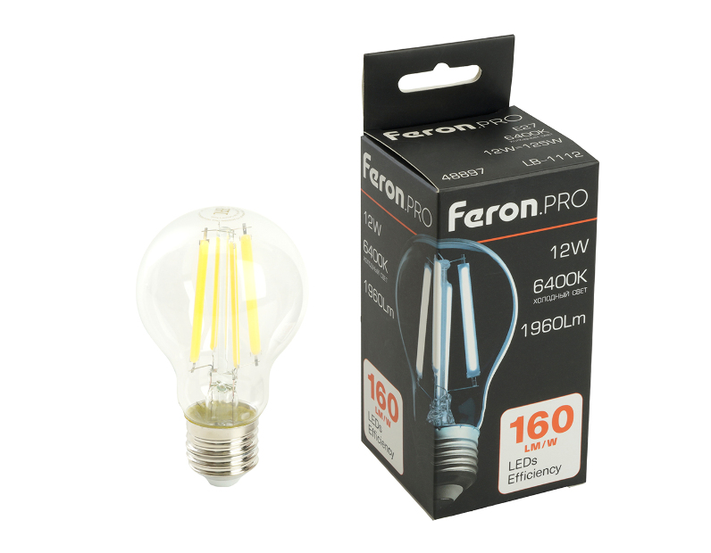Лампа светодиодная Feron.PRO LB-1112 Шар E27 1960LM 12W 175-265V 6400K