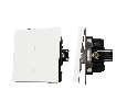 Механизм выключателя двухклавишный непроходной SWT-TENDO-MK02-SFPL-WH (230V, 10A) (Arlight, -)