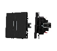 Механизм выключателя двухклавишный проходной LED SWT-NOBE-MKP2-SFPL-L-BK (230V, 10A) (Arlight, -)
