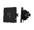 Механизм выключателя двухклавишный непроходной LED SWT-NOBE-MK02-SFPL-L-BK (230V, 10A) (Arlight, -)
