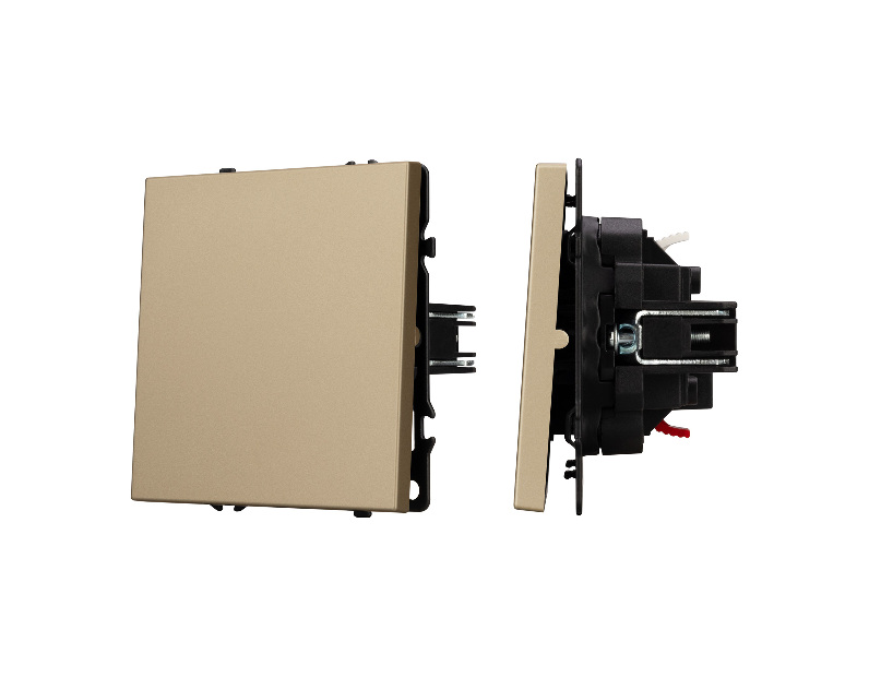 Механизм выключателя одноклавишный проходной SWT-NOBE-MKP1-SFPL-GD (230V, 10A) (Arlight, -)