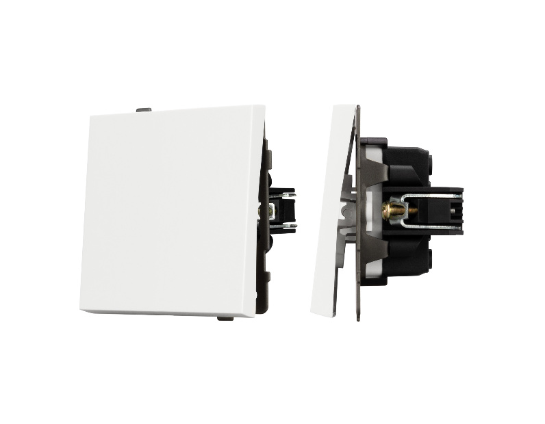 Механизм выключателя одноклавишный перекрёстный SWT-TENDO-MKX1-PL-WH (230V, 10A) (Arlight, -)