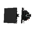 Механизм выключателя одноклавишный проходной SWT-NOBE-MKP1-SFPL-BK (230V, 10A) (Arlight, -)