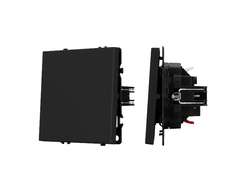 Механизм выключателя одноклавишный проходной SWT-NOBE-MKP1-SFPL-BK (230V, 10A) (Arlight, -)