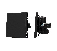 Механизм выключателя одноклавишный перекрёстный SWT-NOBE-MKX1-SFPL-BK (230V, 10A) (Arlight, -)