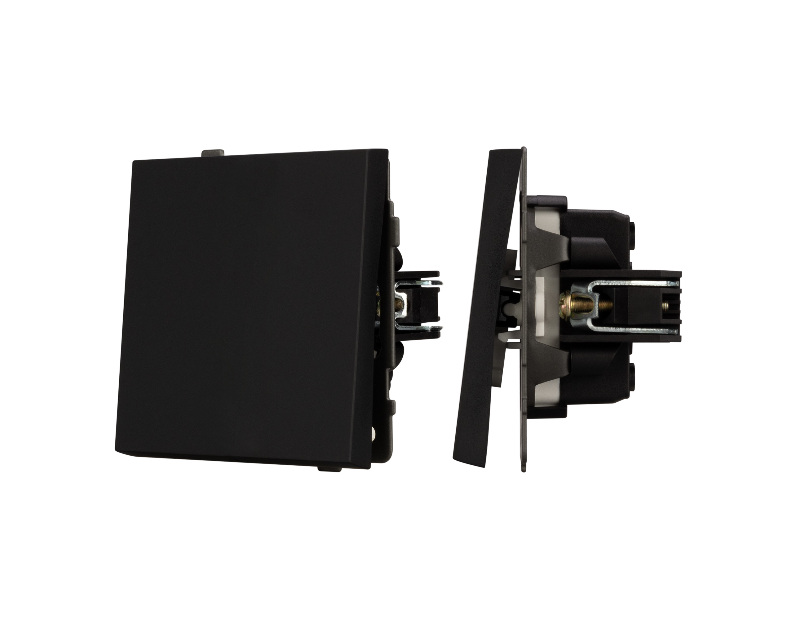 Механизм выключателя одноклавишный проходной SWT-TENDO-MKP1-SFPL-BK (230V, 10A) (Arlight, -)
