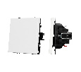 Механизм выключателя одноклавишный проходной SWT-NOBE-MKP1-SFPL-WH (230V, 10A) (Arlight, -)