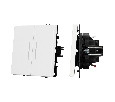 Механизм выключателя двухклавишный проходной LED SWT-NOBE-MKP2-SFPL-L-WH (230V, 10A) (Arlight, -)