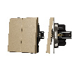 Механизм выключателя двухклавишный непроходной SWT-TENDO-MK02-SFPL-GD (230V, 10A) (Arlight, -)