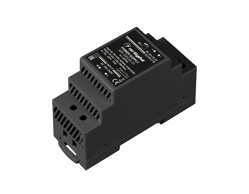 Блок питания ARV-DRS-30-24 (24V, 1.25A, 30W) (Arlight, IP20 DIN-рейка 5 лет)