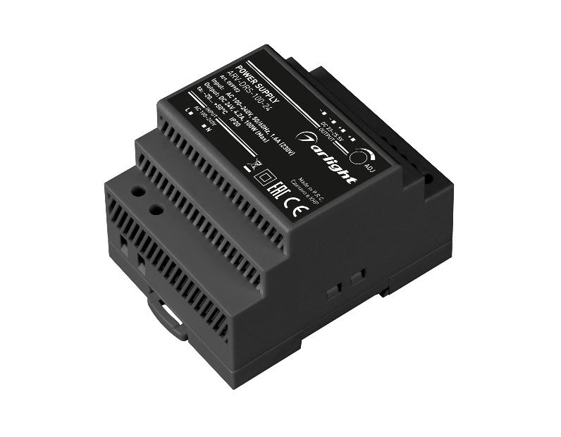 Блок питания ARV-DRS-100-24 (24V, 4.2A, 100W) (Arlight, IP20 DIN-рейка 5 лет)