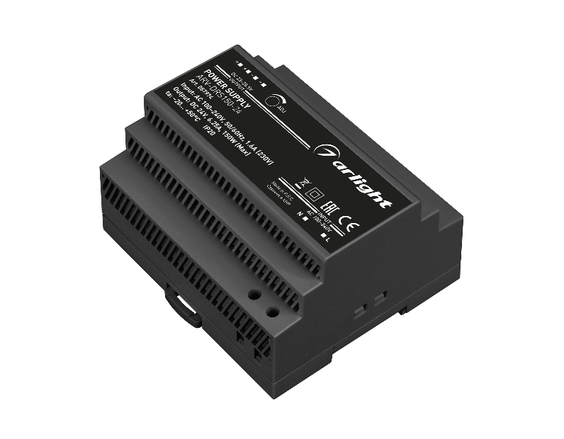 Блок питания ARV-DRS-150-24 (24V, 6.25A, 150W) (Arlight, IP20 DIN-рейка 5 лет)