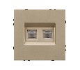 Механизм сдвоенной компьютерной розетки SCT-NOBE-MPC2-SFPL-GD (RJ-45, CAT6) (Arlight, -)
