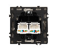 Механизм сдвоенной компьютерной розетки SCT-NOBE-MPC2-SFPL-GD (RJ-45, CAT6) (Arlight, -)