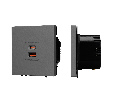 Механизм розетки с быстрой USB зарядкой SCT-NOBE-MUAC-SFPL-FC-GR (65W, QC3) (Arlight, -)