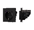 Механизм розетки с USB зарядкой SCT-NOBE-MUAC-SFPL-BK (230V, 16A) (Arlight, -)