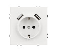Механизм розетки с USB зарядкой SCT-NOBE-MUAA-SFPL-WH (230V, 16A) (Arlight, -)